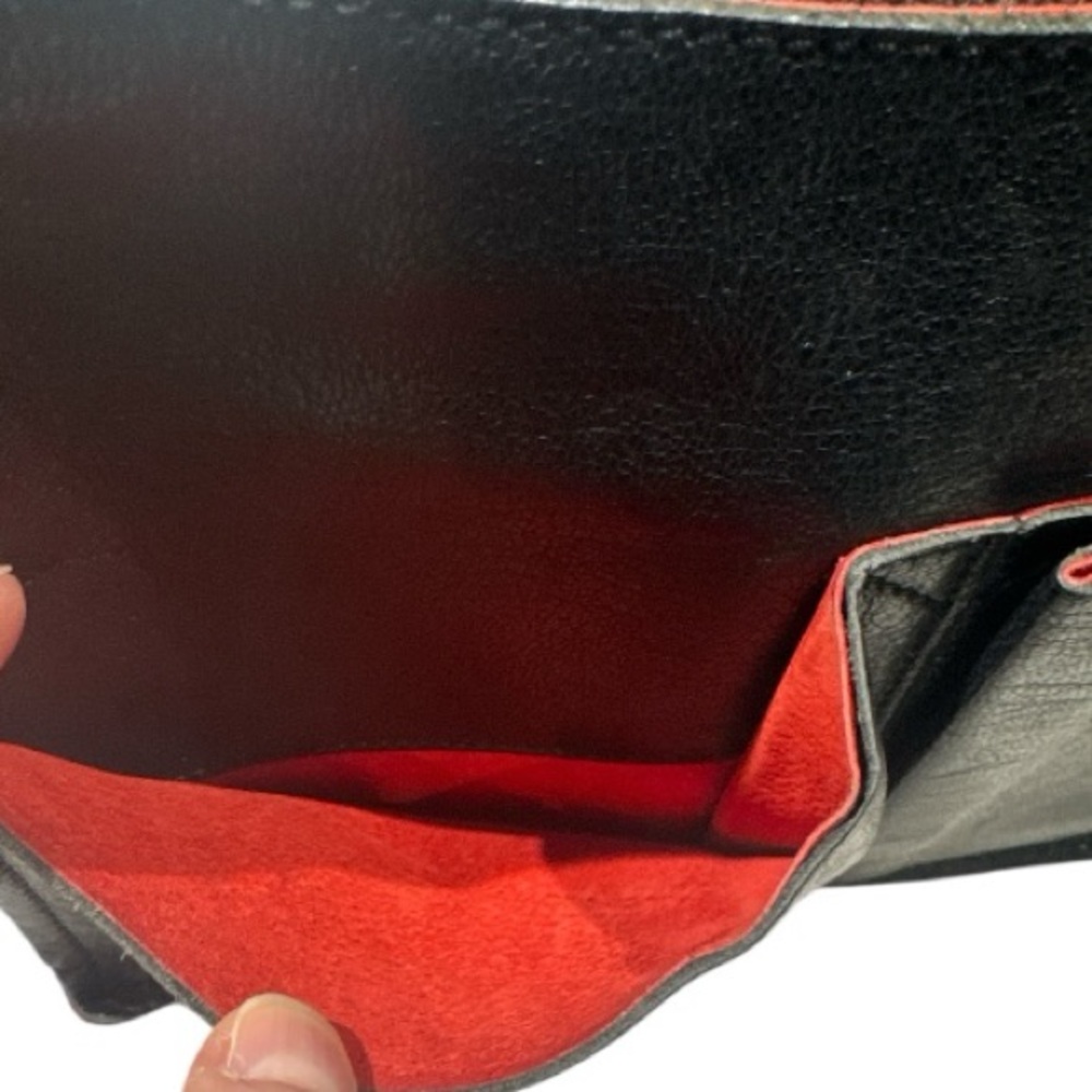 Bally Leather Shoulder Bag Black with Red Suede Interior - Picture 4 of 16